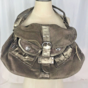 TANO Handbags Taupe Distressed Glazed Leather L